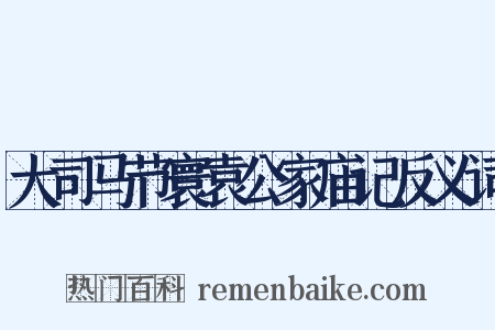 大司马节寰袁公家庙记反义词是什么意思的图片